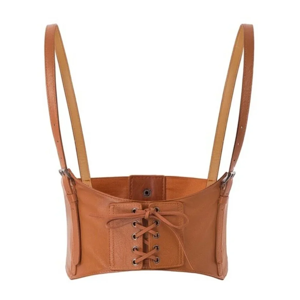 Classy Corset Leather Cinch Belt New